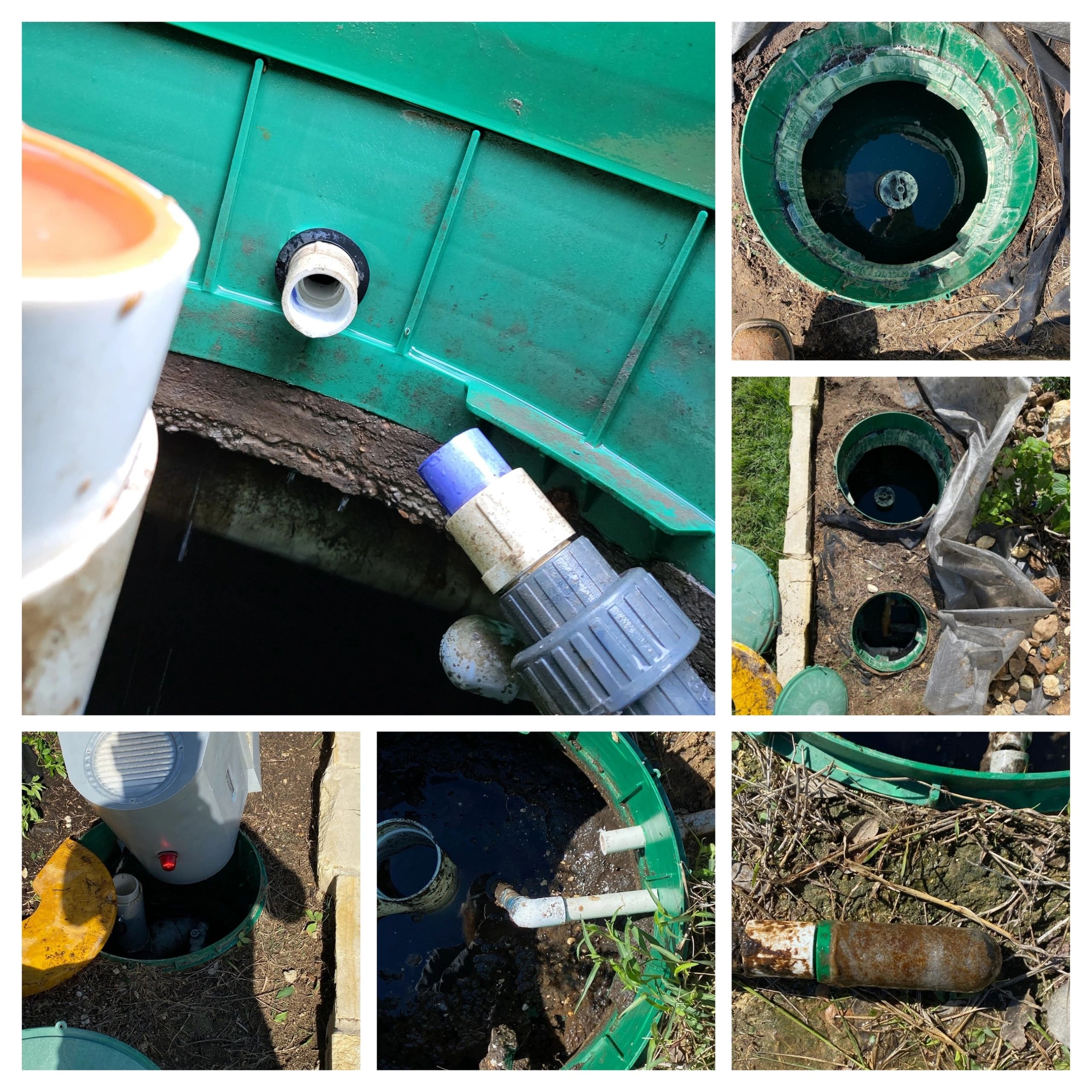 Septic tank access points and system overview